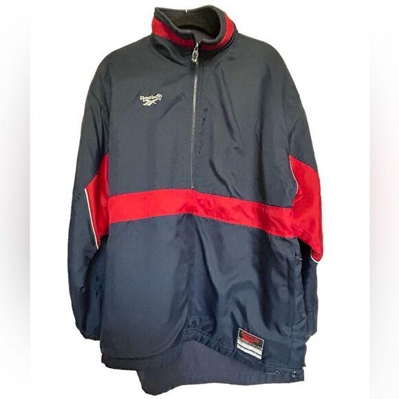 Reebok Vintage 90’s Reversible Mens Blue/Red Zip Up Jacket - Picture 1 of 13